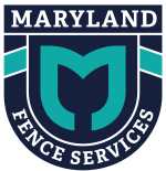 Logo for Maryland Fence Services featuring a stylized fence design and the text 'MARYLAND FENCE SERVICES'.